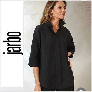 Jarbo Sahana Folman Sleeve premium linen blouse 3/4 sleeve L